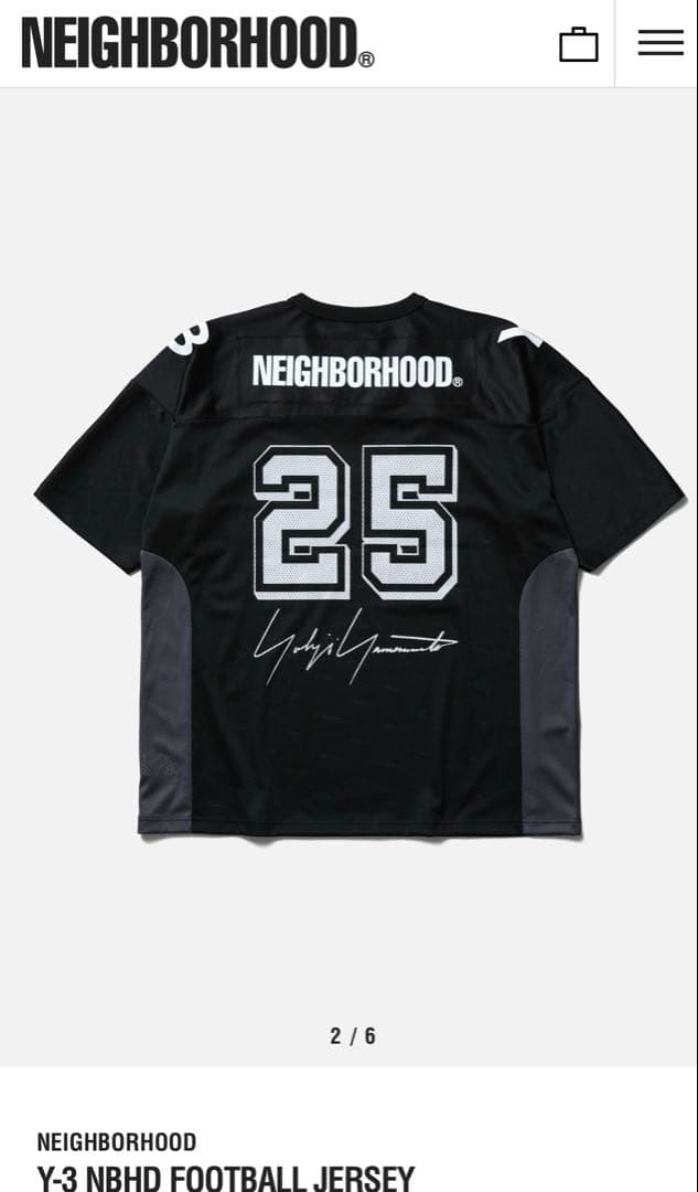 Y-3 NBHD FOOTBALL JERSEY 新品完売品Ｌサイズ