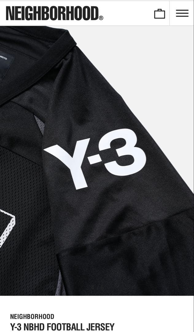 Y-3 NBHD FOOTBALL JERSEY 新品完売品Ｌサイズ