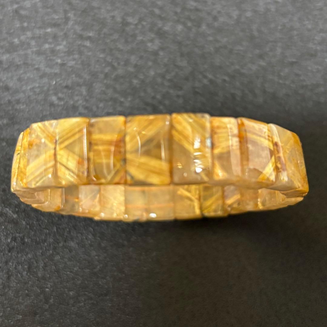 ゴールド　タイチン　ルチルクォーツ　バングル　金運 アップ 爆針 激安