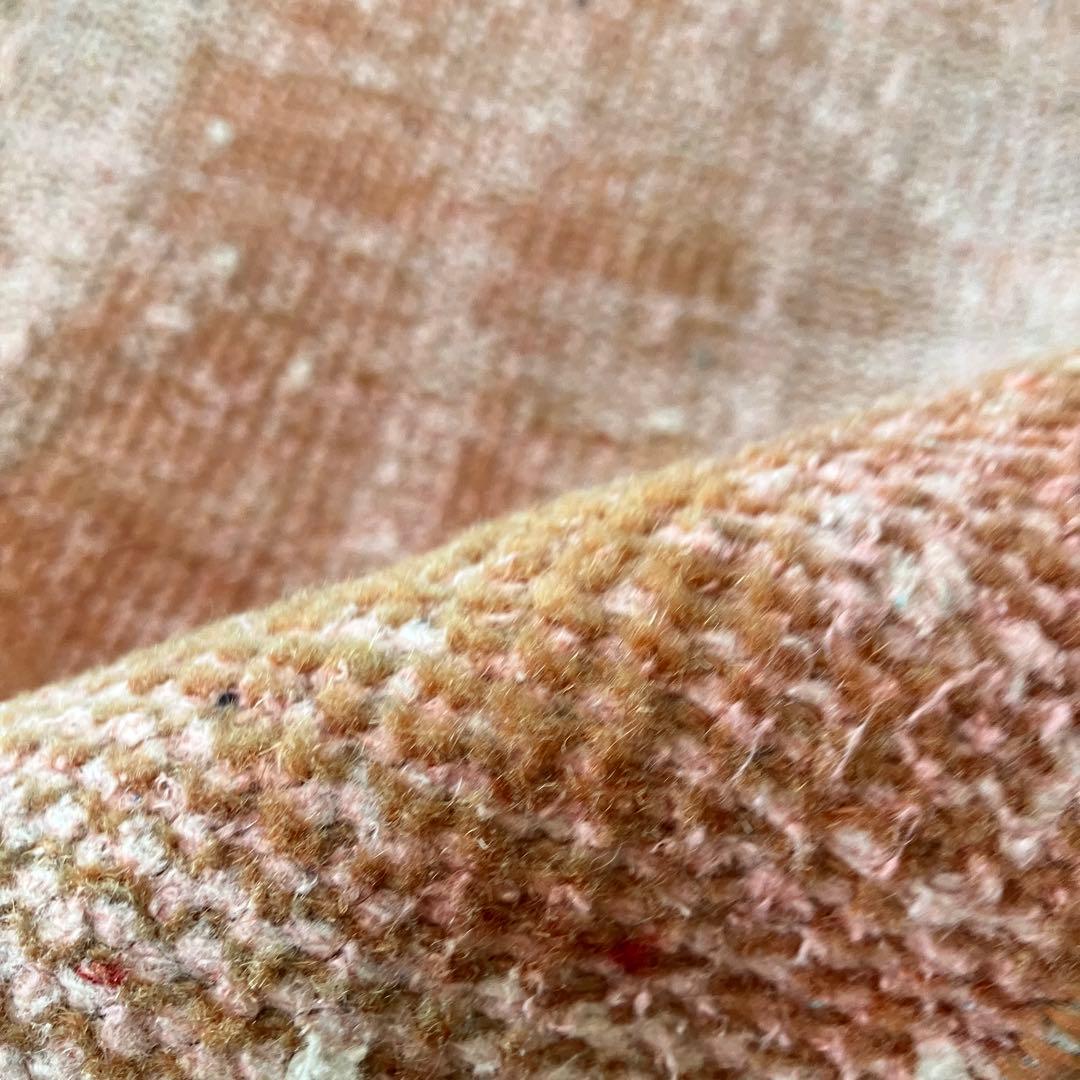 オレンジ✳︎95×46 グリーン　アート　シャンデリア　トルコヴィンテージラグ