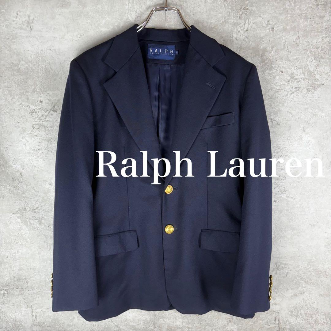 美品　ラルフローレン　紺ブレ　ジャケット　金ボタン　11号　インパクト21