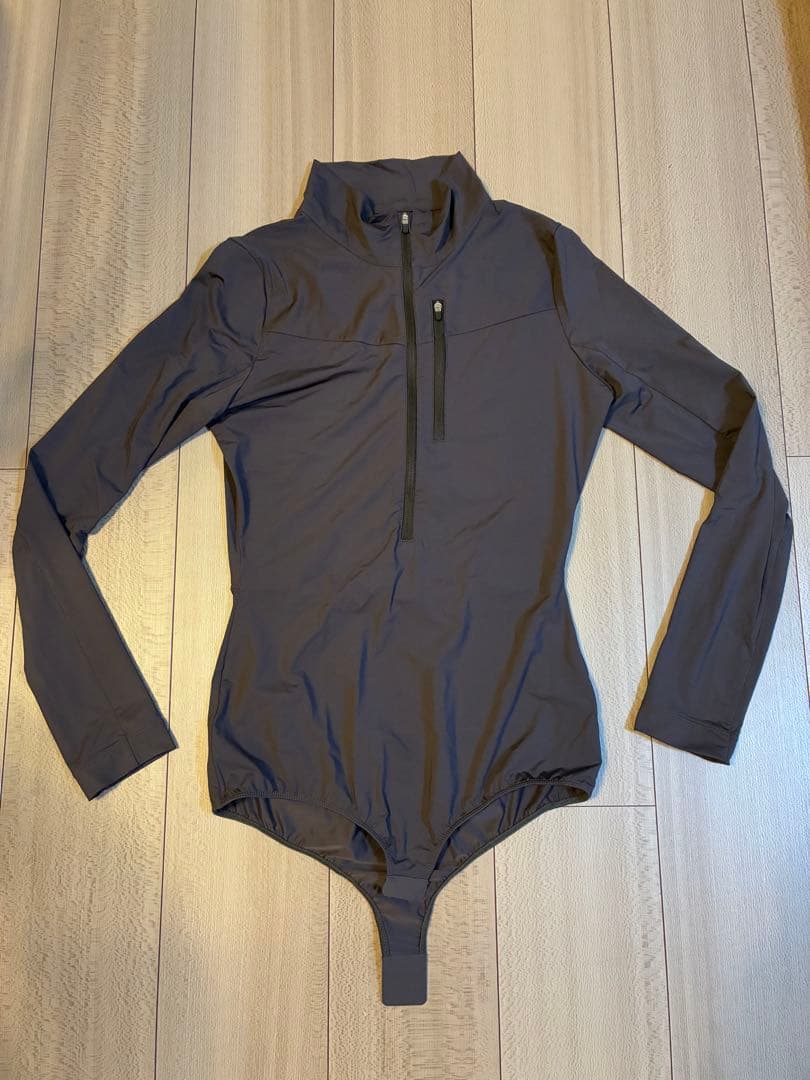 FUMIKA UCHIDA ナイロンジャージー　ハーフジップボディースーツ