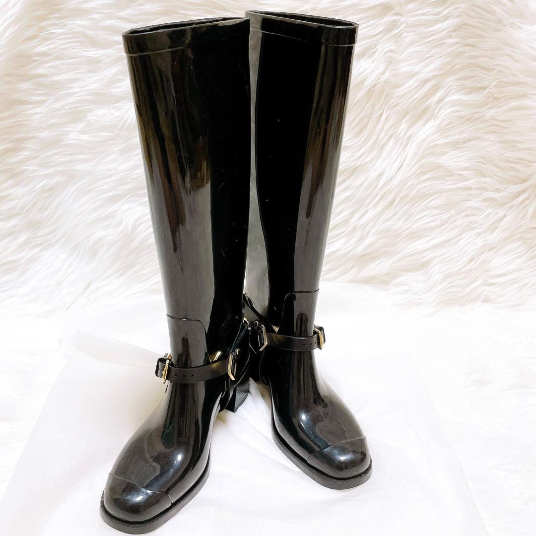 ✨極希少✨　JIMMY CHOO 　レインブーツ　ロング　ブラック長靴　38