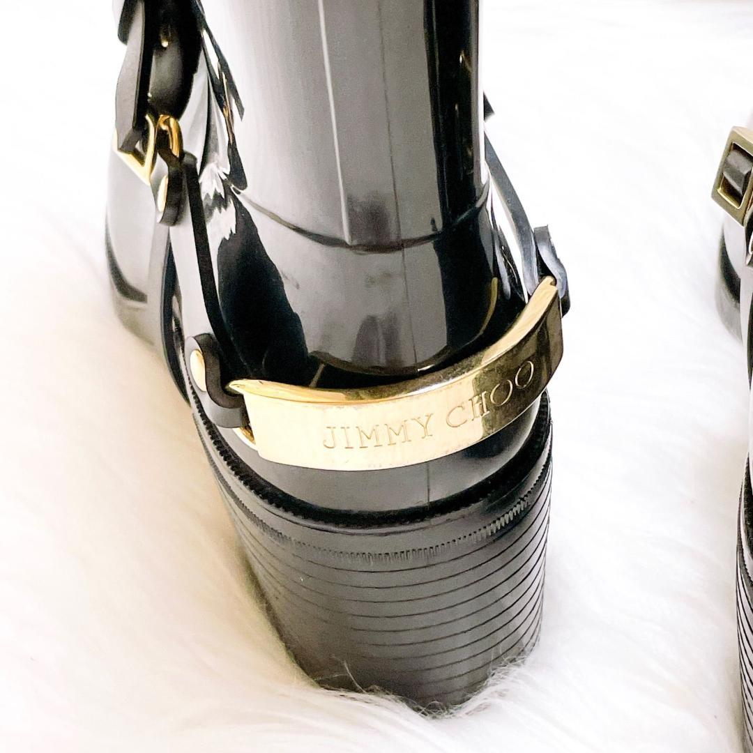 ✨極希少✨　JIMMY CHOO 　レインブーツ　ロング　ブラック長靴　38