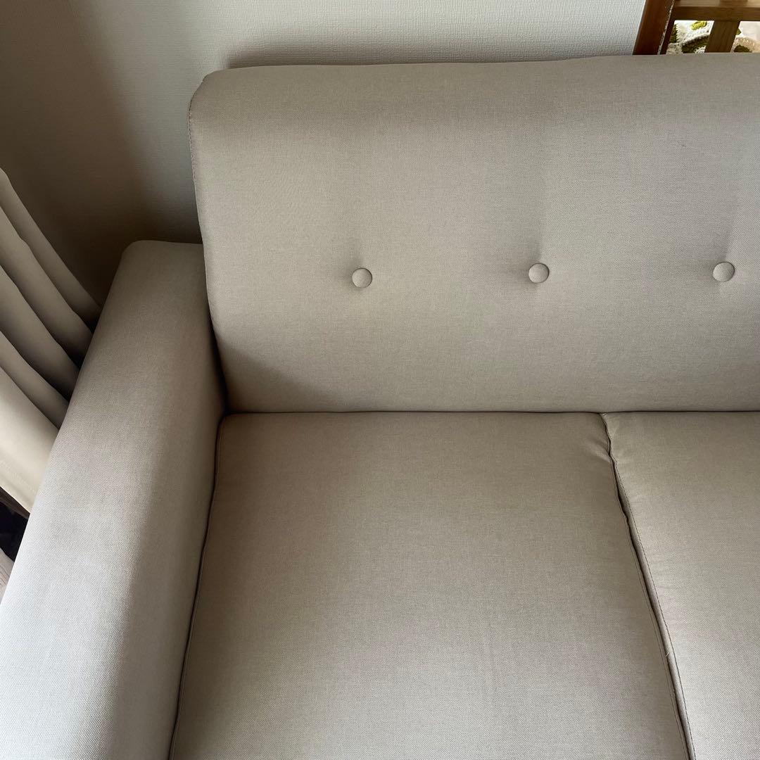 【明日処分のため最終値下げ】二人掛けソファ／コンパクトサイズ（幅130cm）