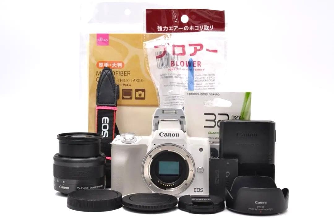 ■ 美品 ■ キャノン　Canon EOS Kiss M ホワイトレンズキット