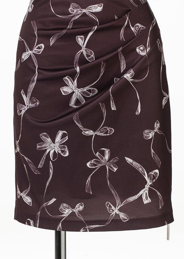 ソブレ リボンプリント ドレス・ワンピース