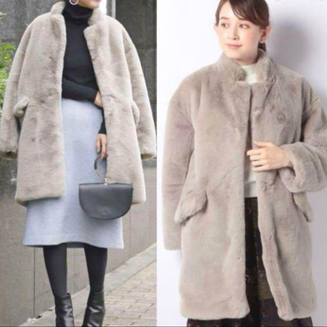 alureville グレー ジュフェイクファーコート サイズ1