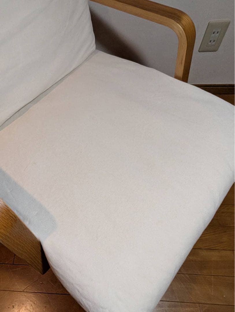 ■送料込■無印良品リビングでもダイニングでもつかえるソファチェア 椅子アーム