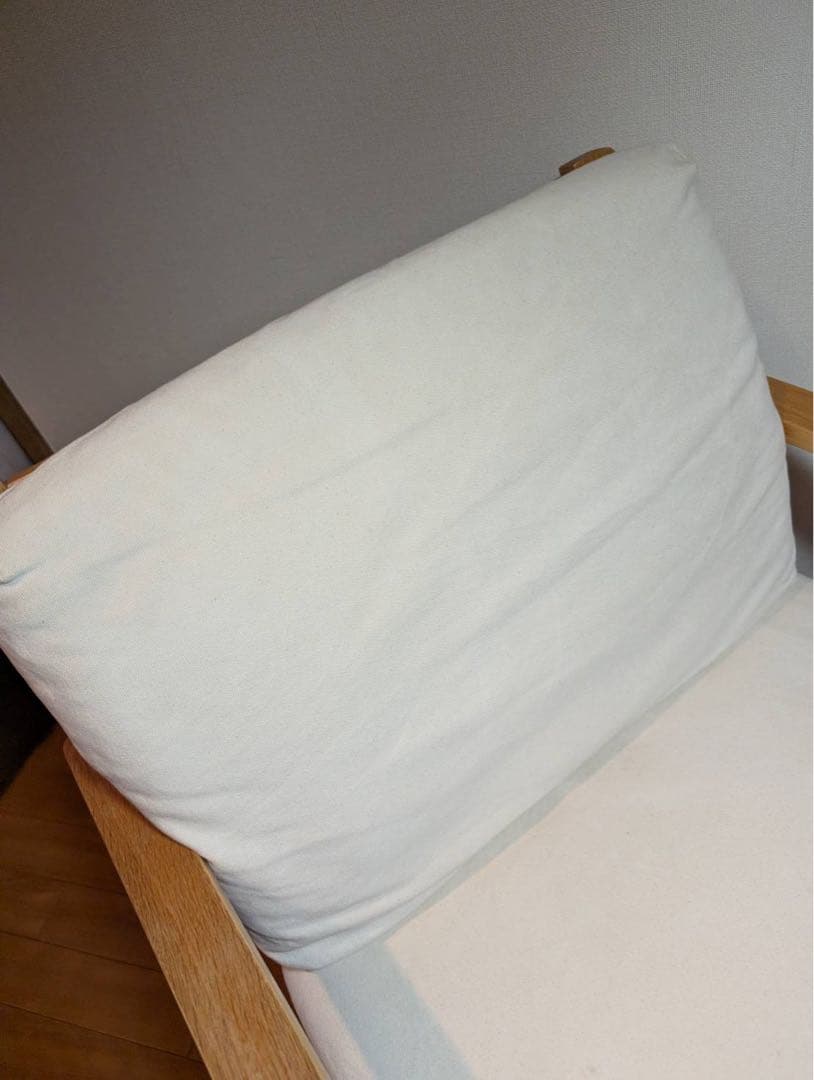 ■送料込■無印良品リビングでもダイニングでもつかえるソファチェア 椅子アーム