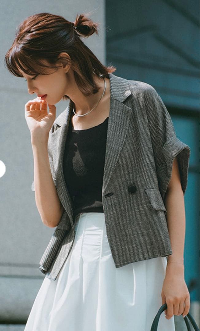 LOUNIE ハーフスリーブカラミジャケット