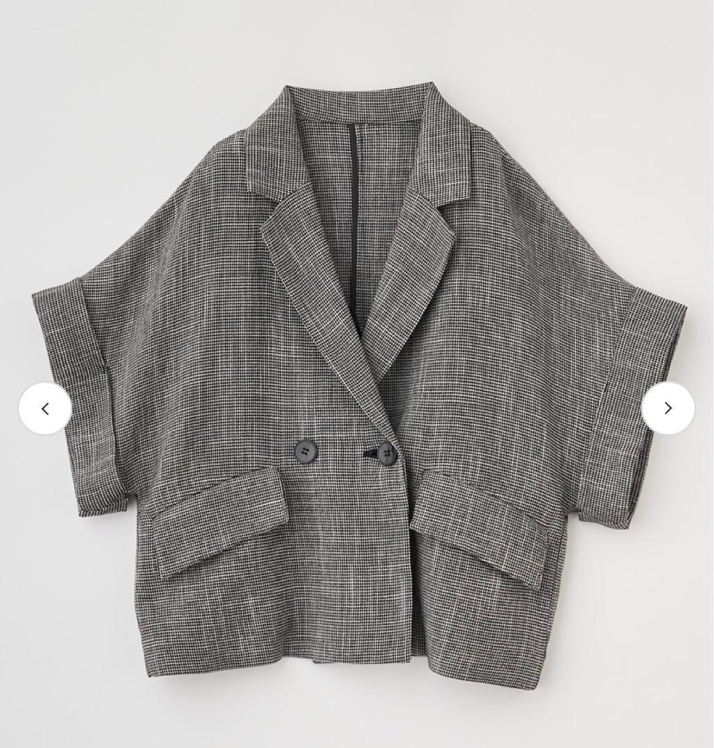 LOUNIE ハーフスリーブカラミジャケット