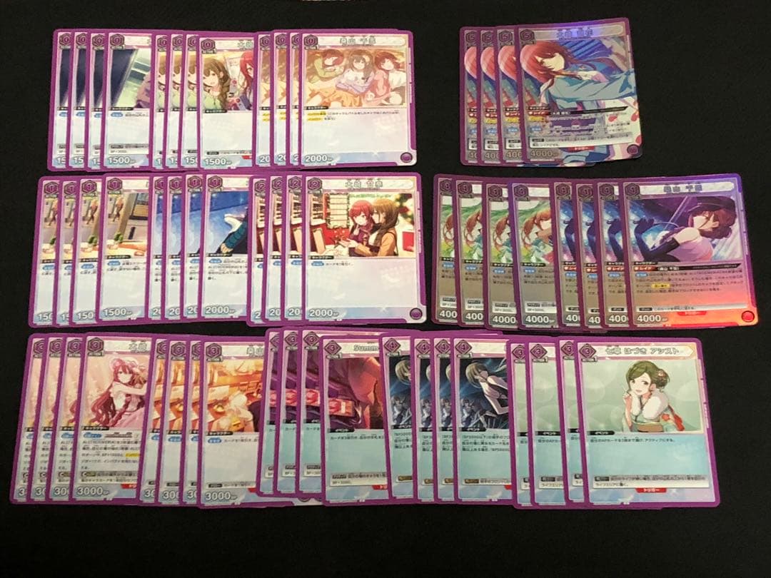 ユニオンアリーナ　シャニマス　紫アルストロメリア　デッキ＋予備パーツ