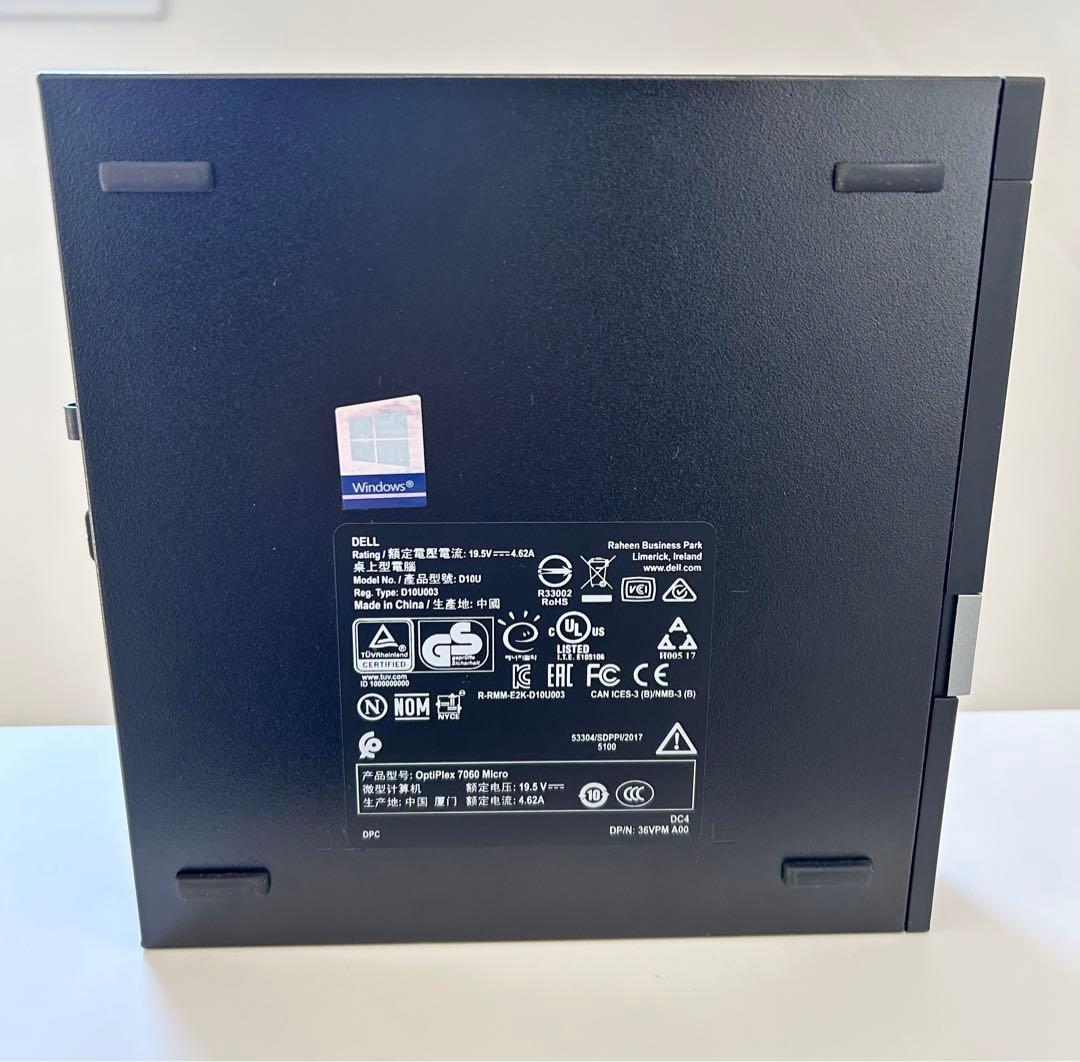 DELL OptiPlex 7060 Micro i5 第8世代 小型ミニPC