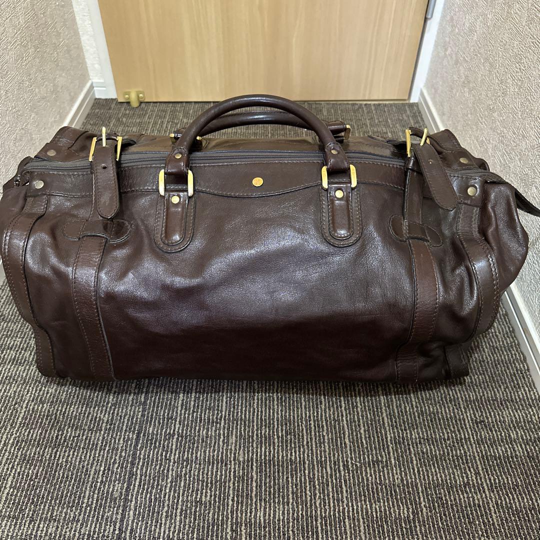 goldpfeil ダークブラウン レザー ボストンバッグ