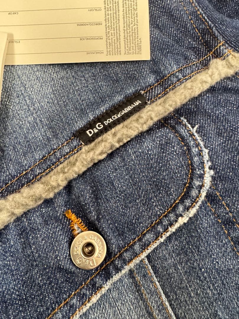 D&G ドルチェアンドガッバーナ　ボアデニムジャケット　イタリア製