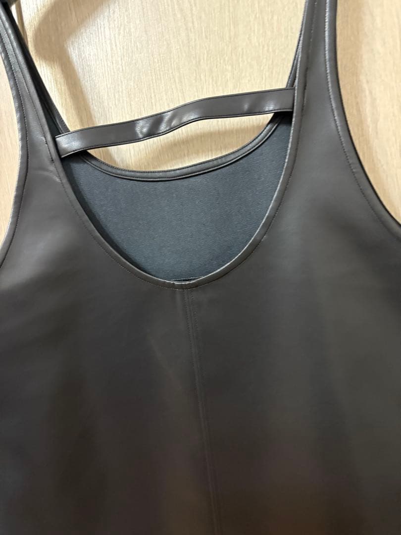 AKTE フェイクレザーミニワンピース