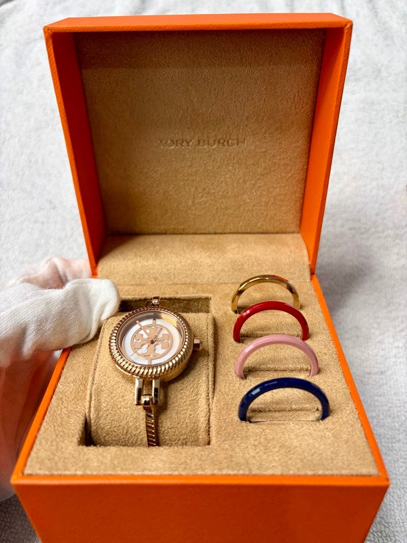 TORYBURCH 腕時計 美品 交換ベゼル付き 箱・タグ・ケアブックレットあり