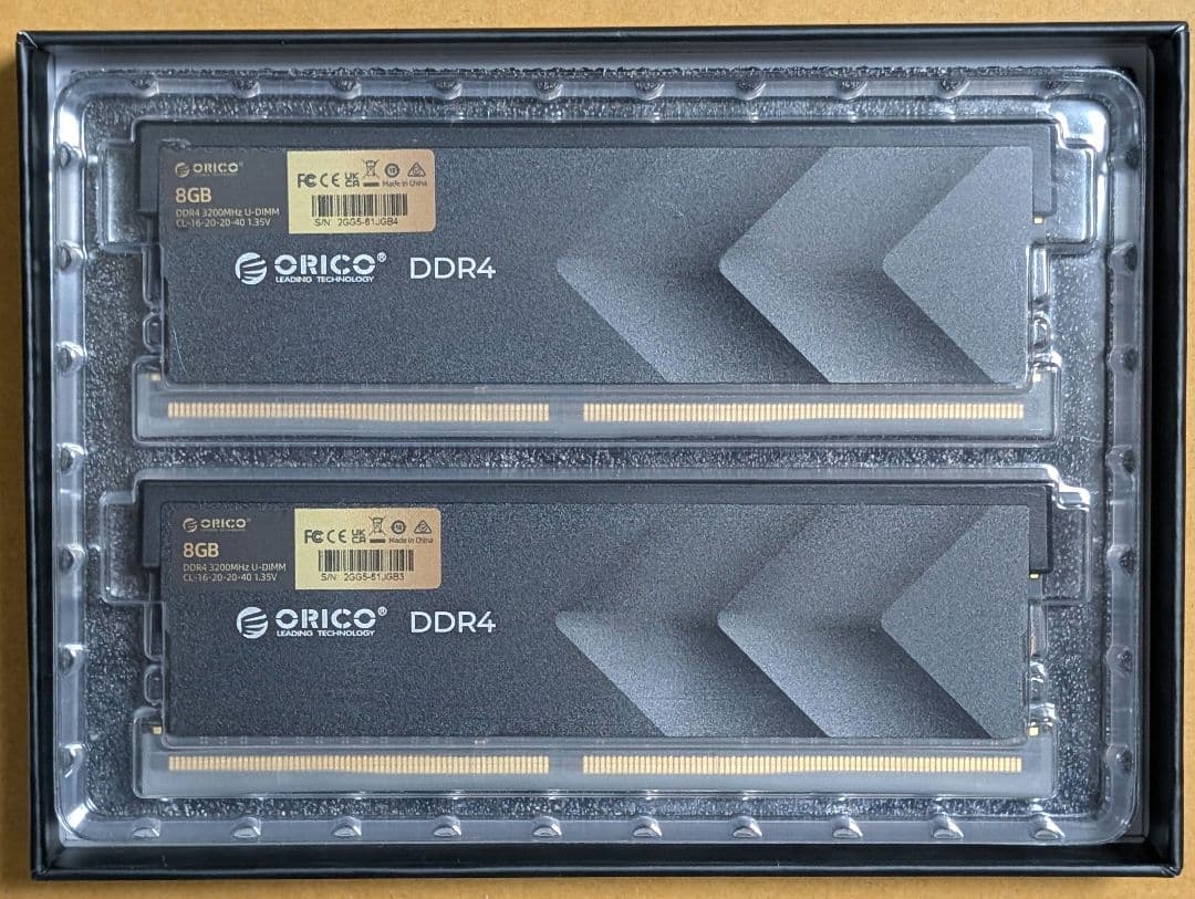 ORICO DDR4メモリ 16GB (8GB×2枚組) 3200MHz