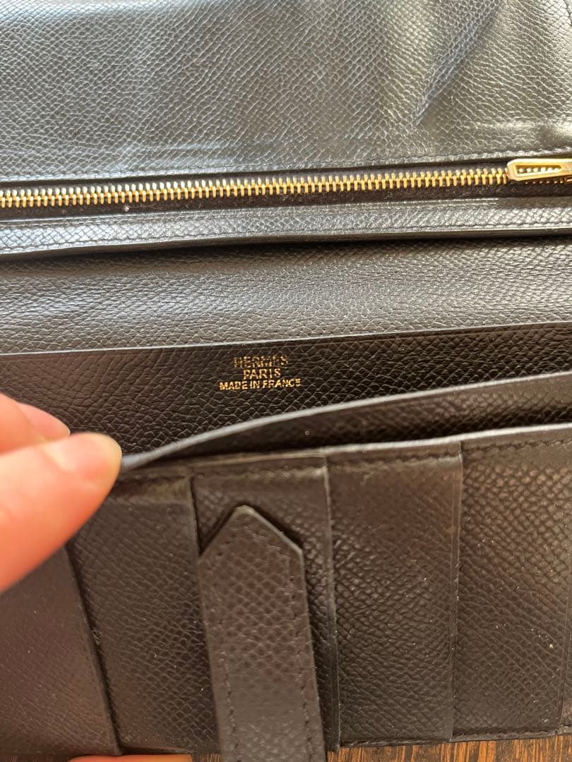 み*ん様 HERMES オールド べアン 長財布 黒