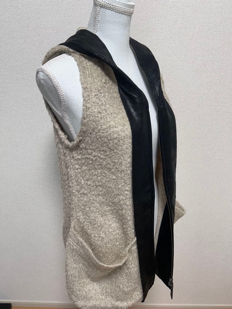 新品未使用　PRIDE プライド　 ノースリーブ　フェイクレザーパーカー