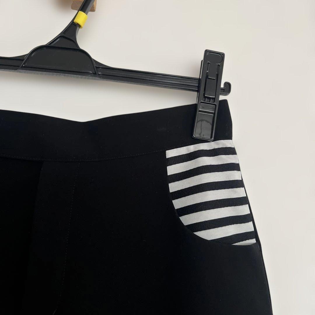 ボーダーズアットバルコニー　ツイル　ブラック　ショートパンツ　36 黒