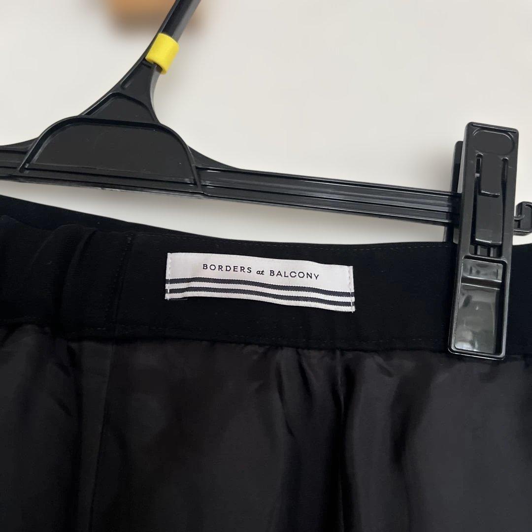 ボーダーズアットバルコニー　ツイル　ブラック　ショートパンツ　36 黒