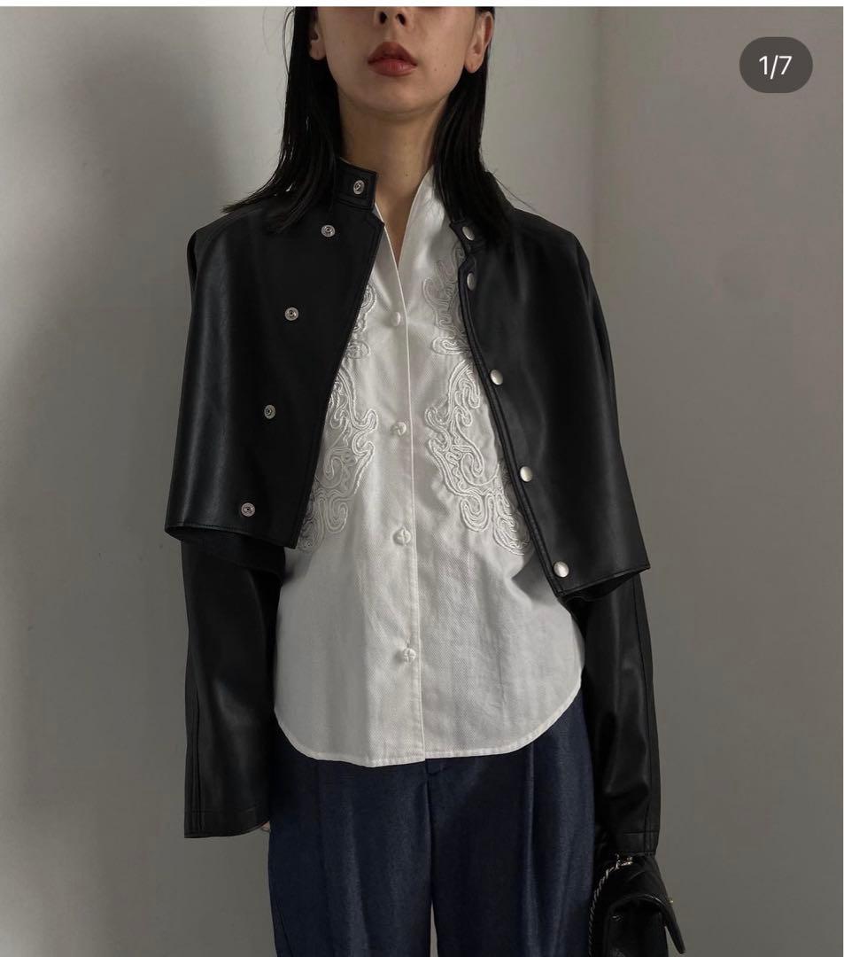 ameri vintageショートレザージャケット