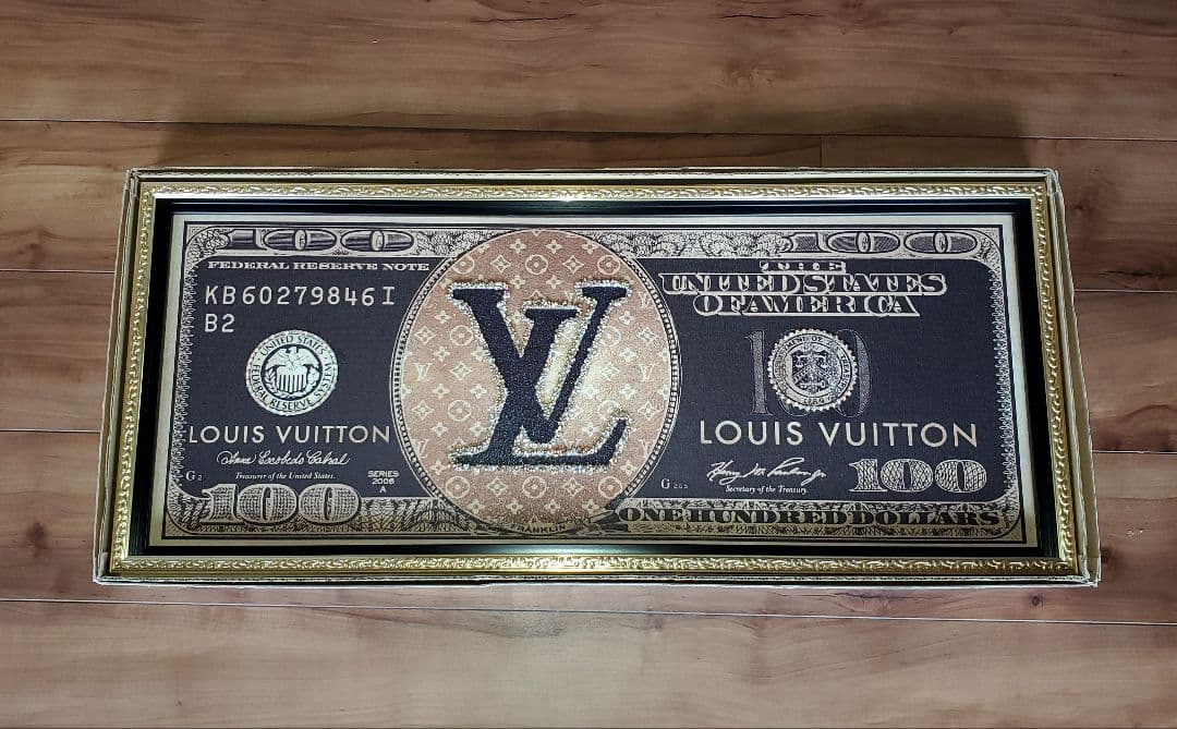 せ*ち様 ルイ・ヴィトン 100ドル札 インテリアアート