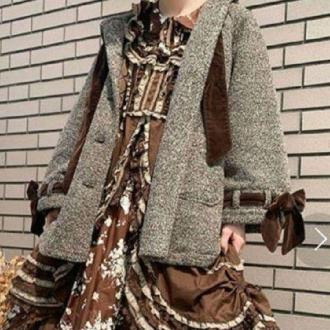 ピンクハウス プードルボアコート ブラウン