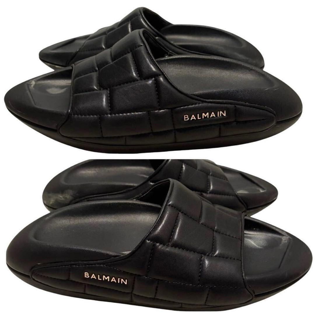 BALMAIN B-ITquilted slidessandals 登坂広臣着用