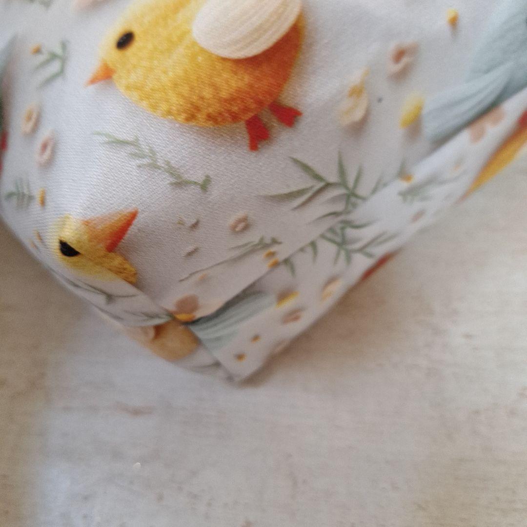 激レアパグパネル生地　ハンドメイド　布バスケット　まちなしバッグ　ミニバック