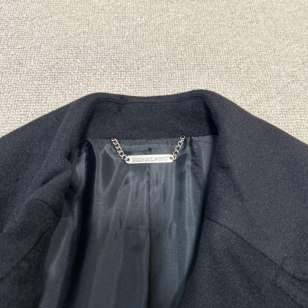 美品❣️MICHAEL KORS アンゴラ 100％ Pコート 黒サイズ4