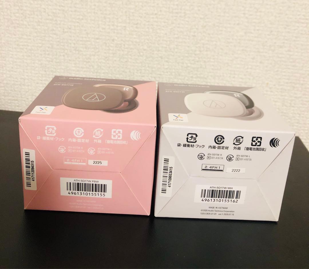 audio−technica ATH-SQ1TW PBW / WH 2個セット