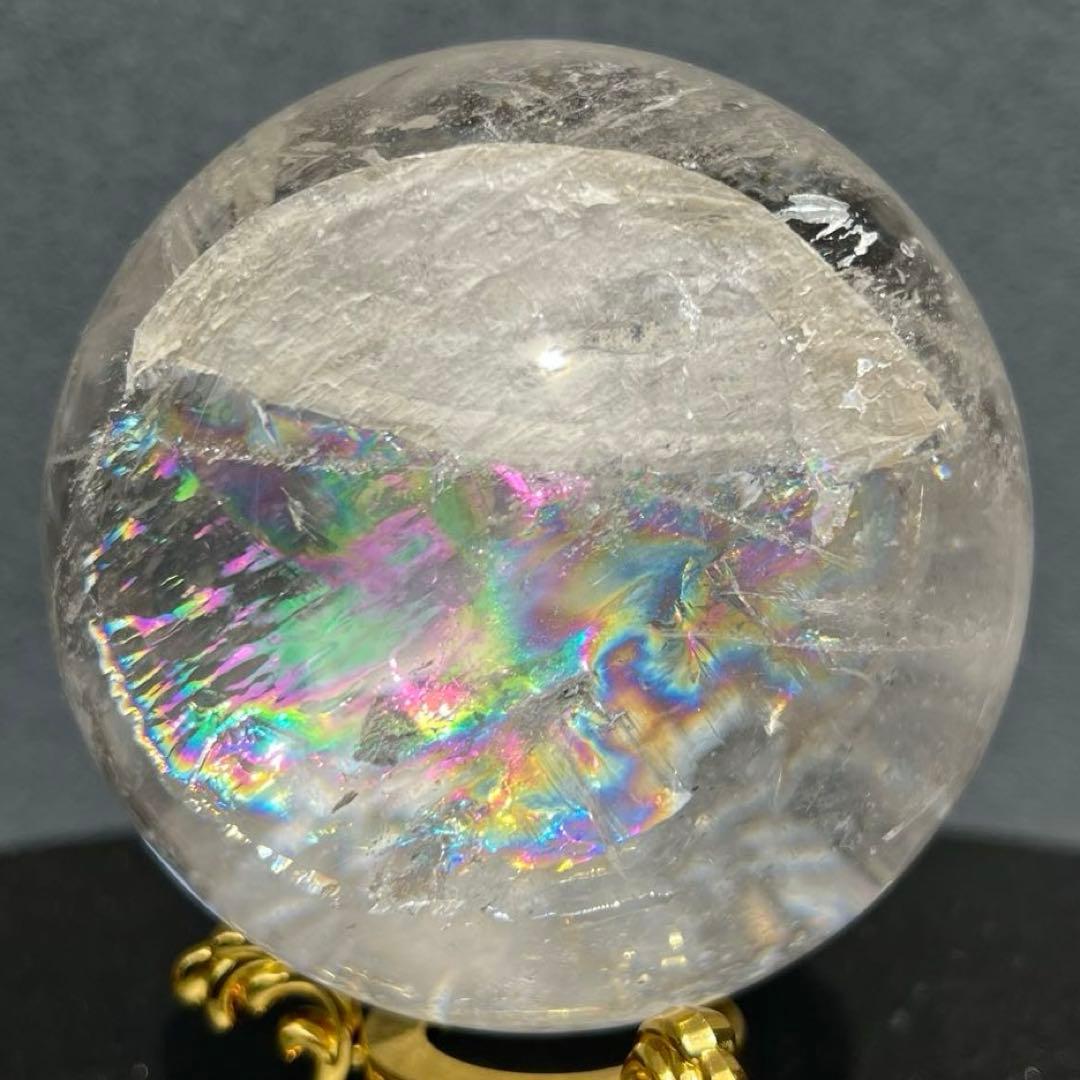 ✳️専用‼️極上別格品☆極煌玉✨ハイクオリティ✨虹入り ヒマラヤ水晶 丸玉 天然石