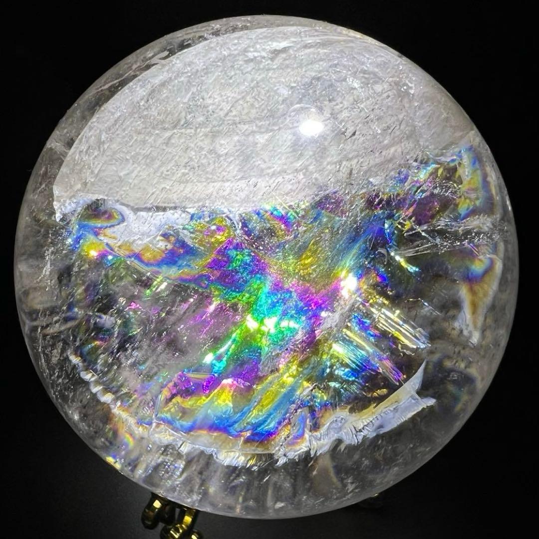 ✳️専用‼️極上別格品☆極煌玉✨ハイクオリティ✨虹入り ヒマラヤ水晶 丸玉 天然石