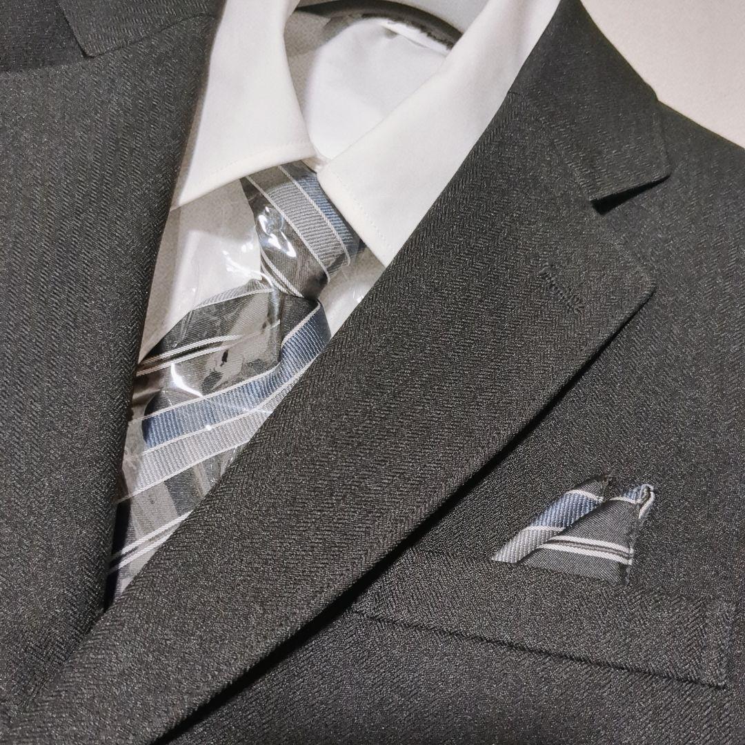 新品タグ付★レディフレディ　3つ釦スーツ5点セット　ゆったり150　ブラック