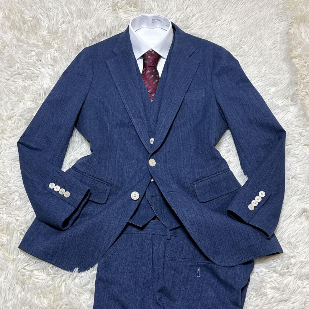 スーツセレクト　デニム調　3ピース　AB5 リバーシブルベスト　カジュアルにも