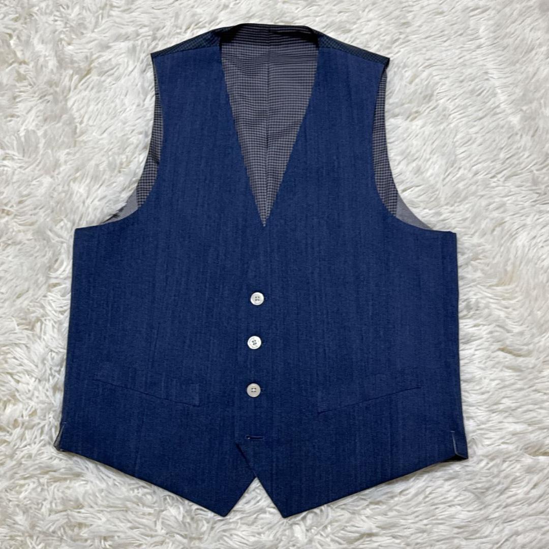 スーツセレクト　デニム調　3ピース　AB5 リバーシブルベスト　カジュアルにも
