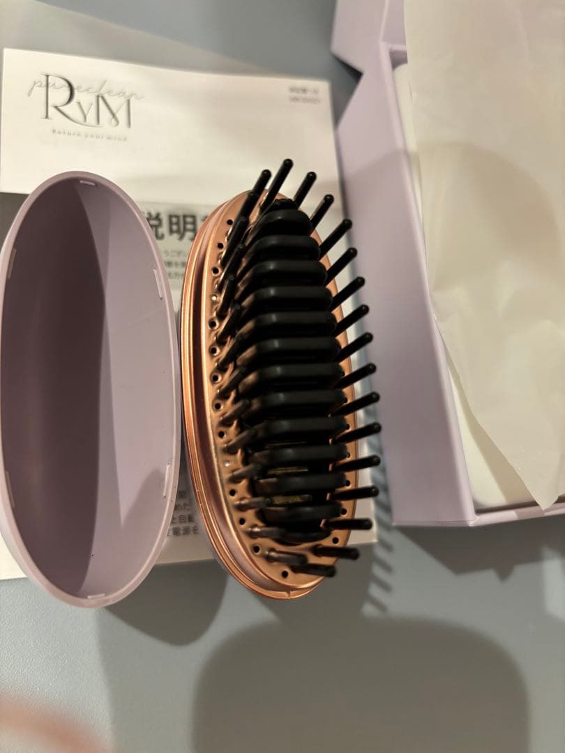 RYM ポータブル コードレス ヘアアイロン ライトパープル