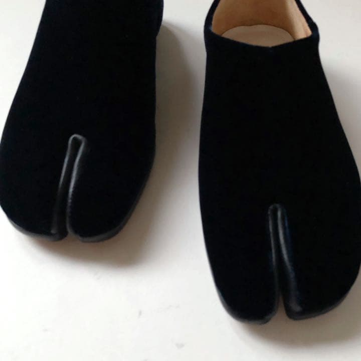 新品35 メゾン マルジェラ ダークネイビー 足袋 タビ バブーシュ スリッポン