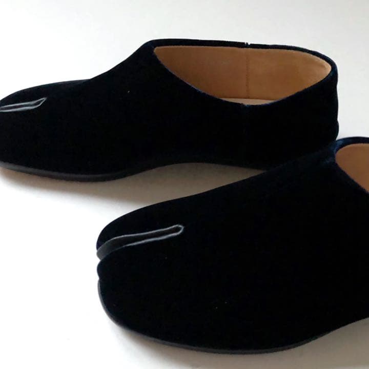 新品35 メゾン マルジェラ ダークネイビー 足袋 タビ バブーシュ スリッポン