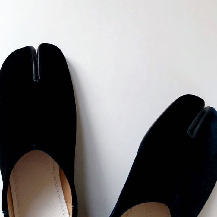 新品35 メゾン マルジェラ ダークネイビー 足袋 タビ バブーシュ スリッポン