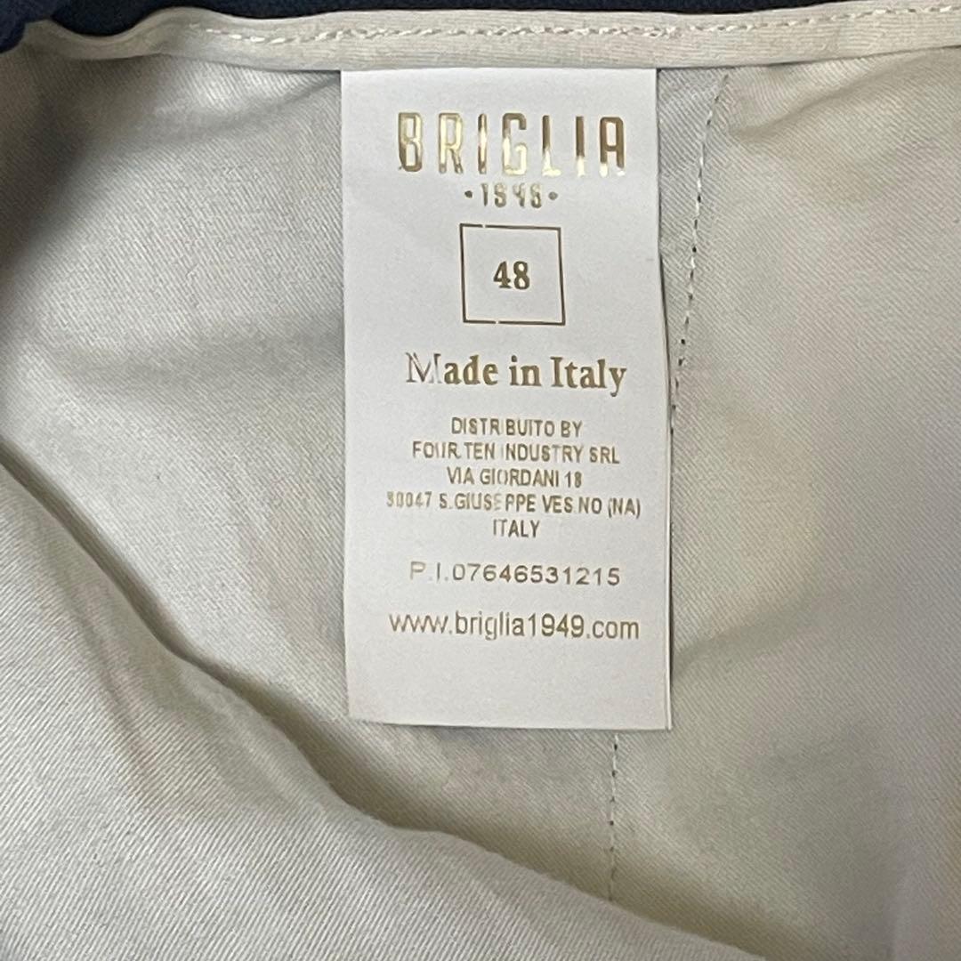 美品　BRIGLIA 1949 ブリリア　ウールスラックス　48 ネイビー