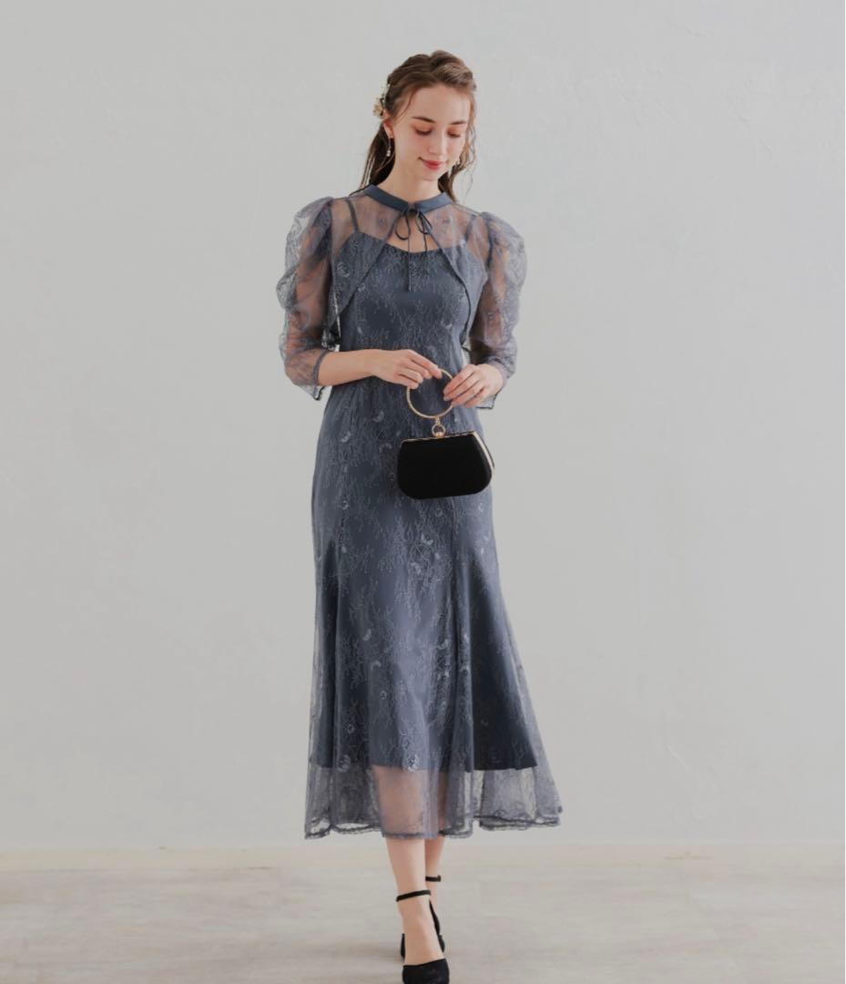 Dorry Doll　ドリードール　 ボレロレイヤーレースドレス　ブルー　S