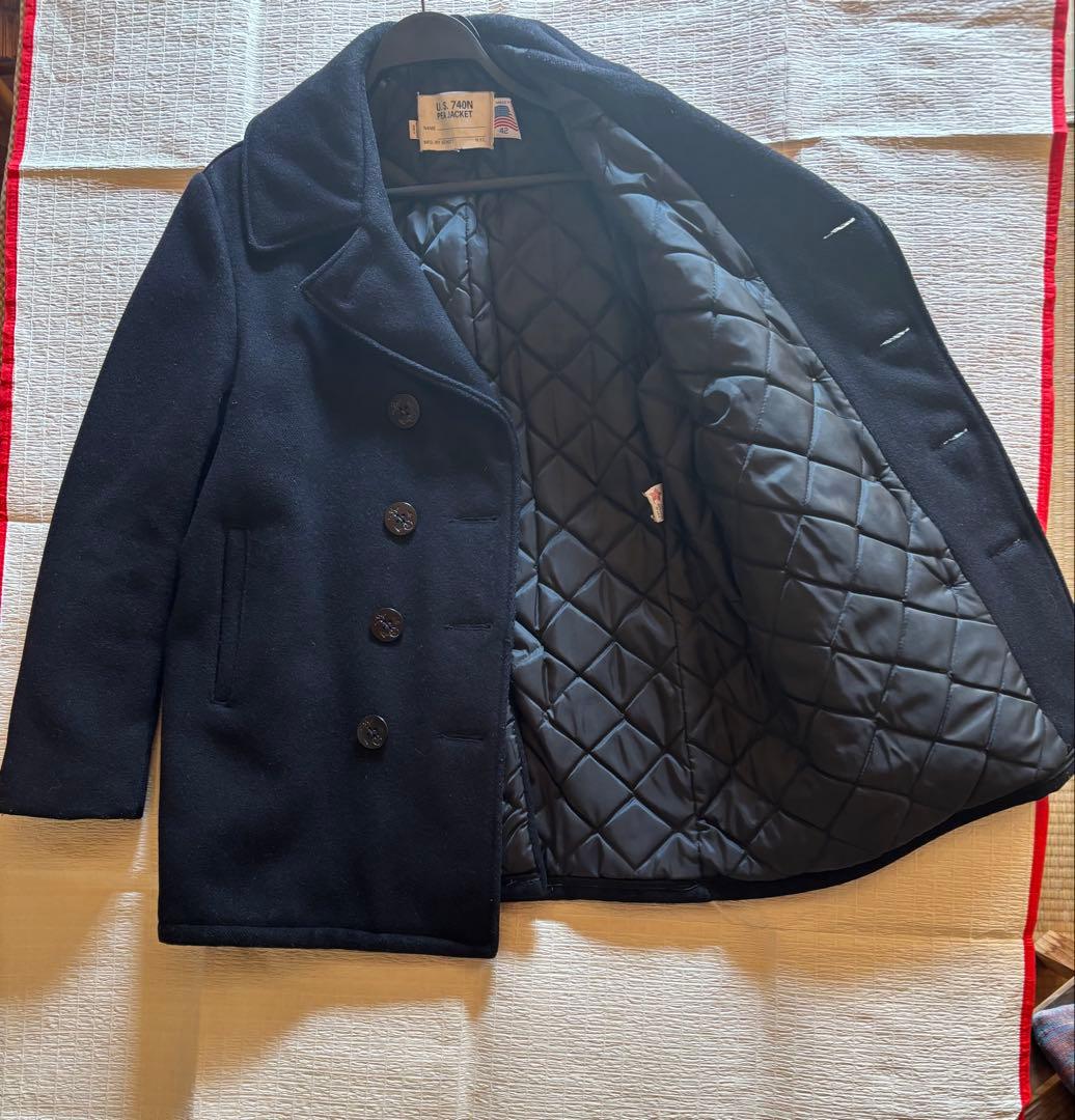 【大きめ】SCHOTT U.S. 740N PEAJACKET 42 ネイビー