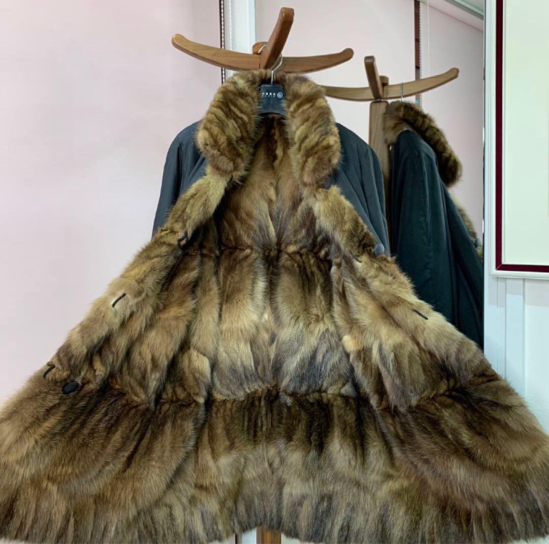 新春　プライス❣️ ロシアンセーブル　リバーシブル　コート《貂皮 毛皮 大衣》