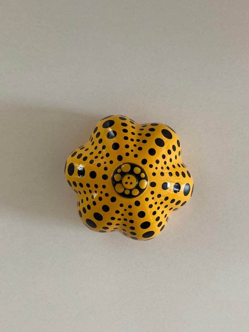 【美品】草間彌生 『yellow pumpkin』ぺーパーウェイト オブジェ