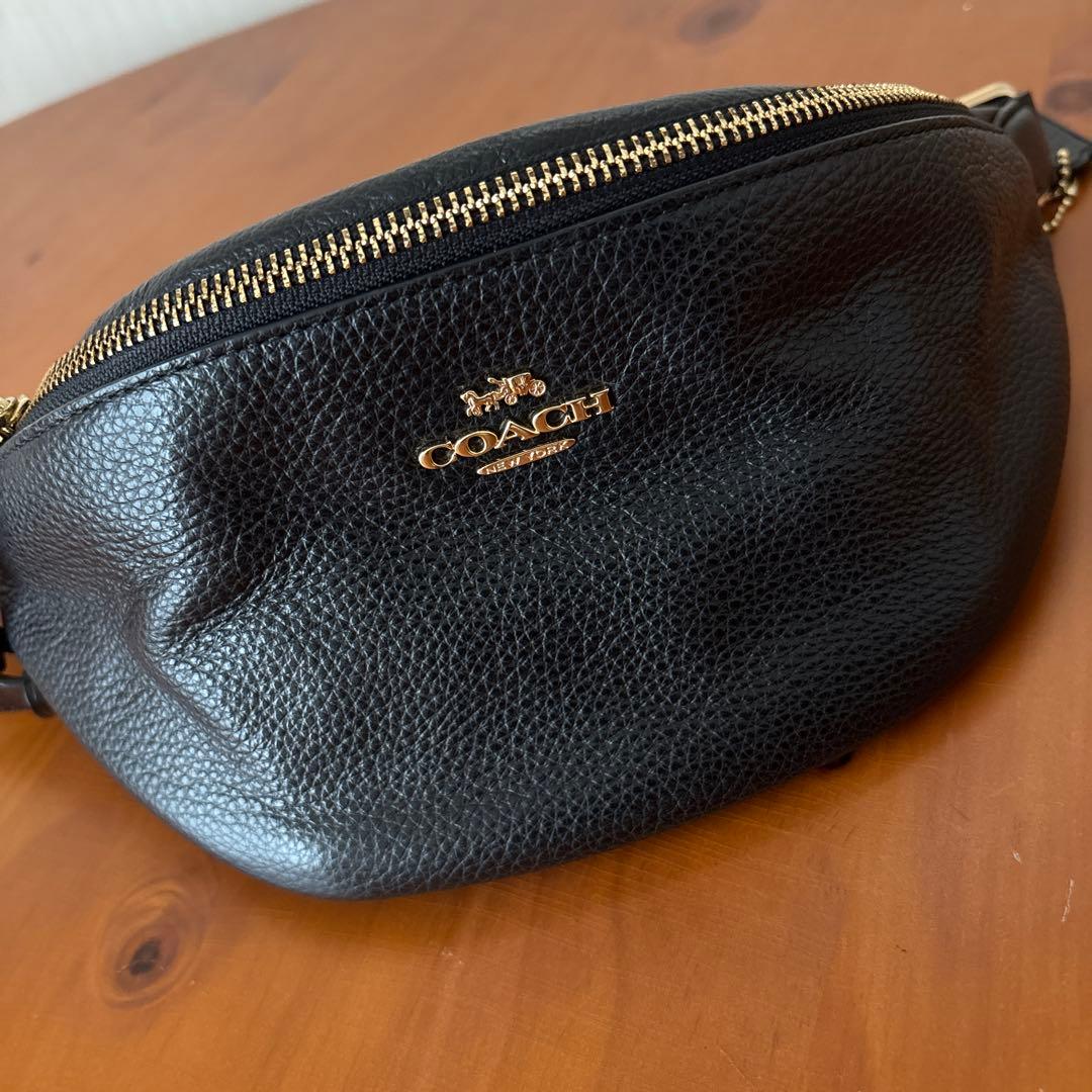 【美品】COACH　f48738　ウエストポーチ　ボディバッグ　ゴールド金具