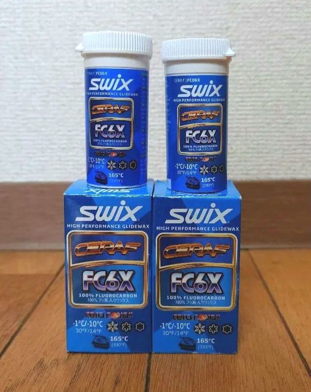 SWIX CERAF FC6X 2本セット　100%フッ素入りワックス